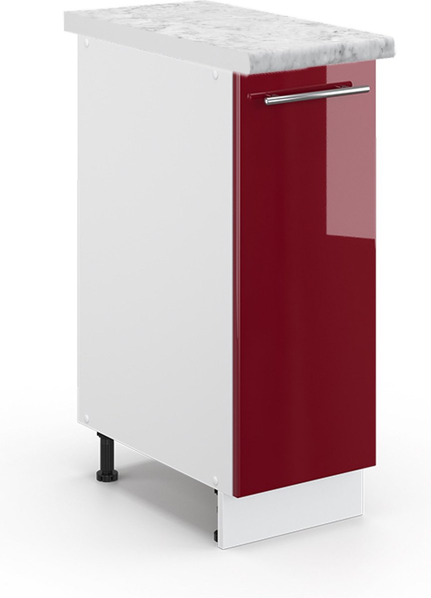 Vicco Fame-Line Apotheekkast – 30 cm, WB Marmer Bordeauxrode hoogglans