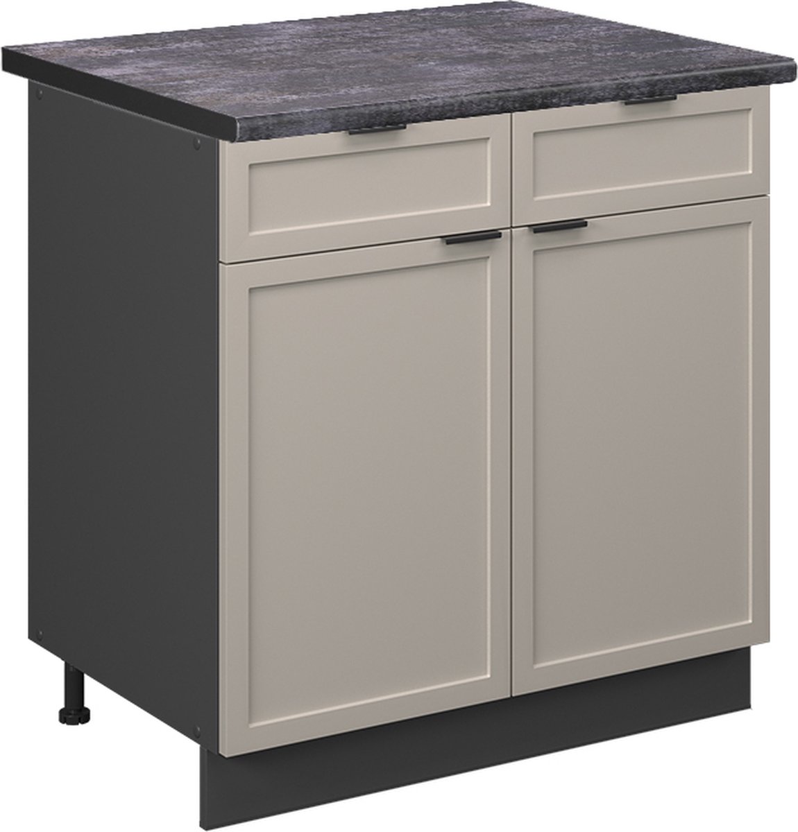 Vicco Fame-Line Keukenonderkast – 80 cm, WB Antraciet GrijsBeige GrijsBeige/Antraciet