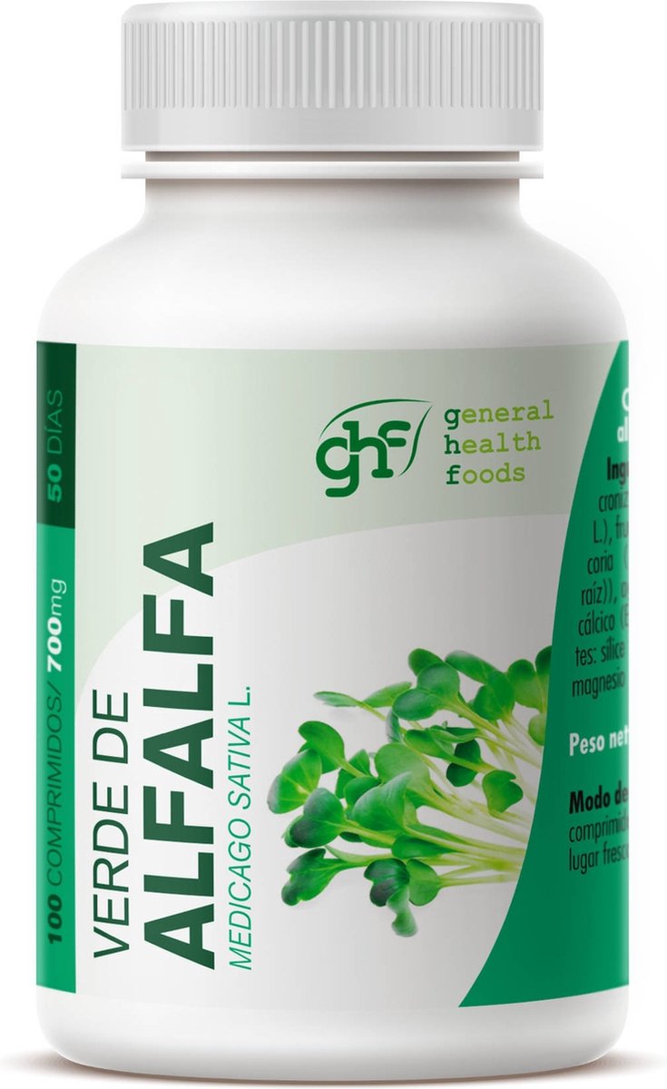 Goedkoopste Luzerne groen spijsverteringscomfort 100 tablets - 700mg | GHF