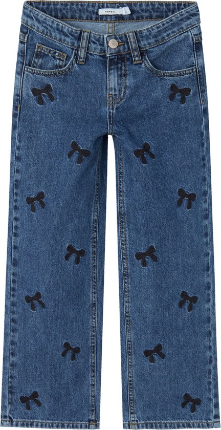 Lil Atelier Lamina wide pant roze spijkerbroek