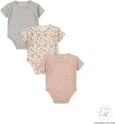 Dirkje Romper Korte Mouw Multi Colour Pink 3-Pack 44