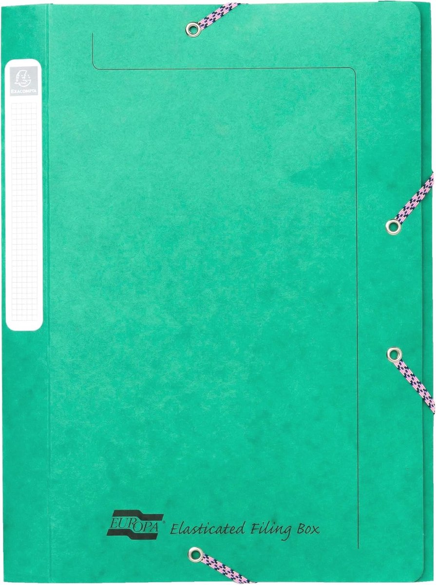 Elastische A4 Opbergdoos - 25 mm Rug - Groen
