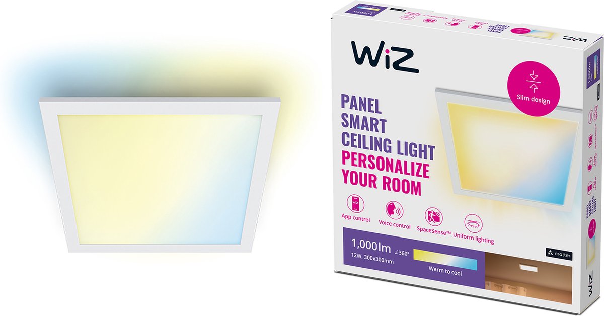 WiZ Square LED Ceiling Panel Tunable White