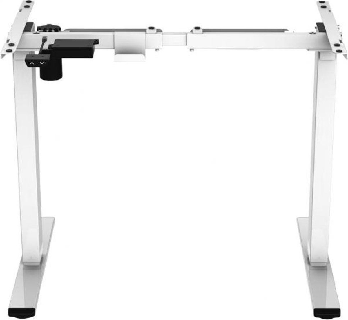 FLE - Hoogwaardig zit-sta bureau max 120 cm breed wit gepoedercoat elektrisch verstelbaar van 71 tot 120 cm