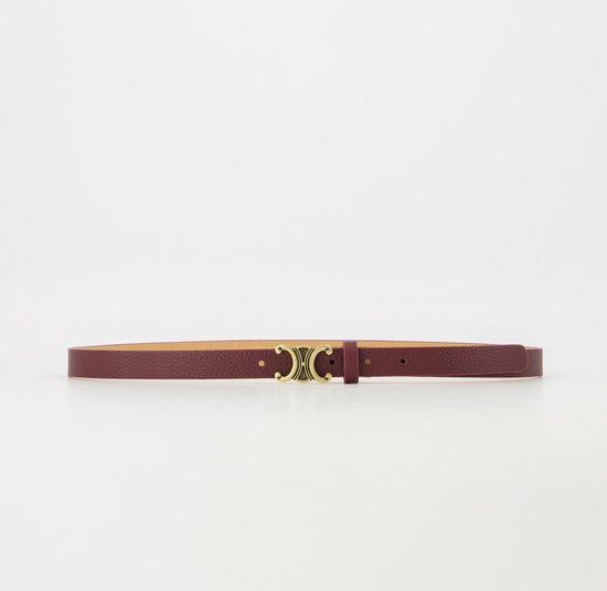 Ceinture Teatro - Eline Small - Classic Grain - Ceintures avec boucle - Bordeaux - Doré - Taille 85