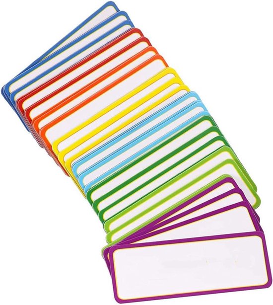 25 Étiquettes Magnétiques Effaçables - 7,5x2,5 Cm Gris - Pour Tableau Blanc Ou Réfrigérateur