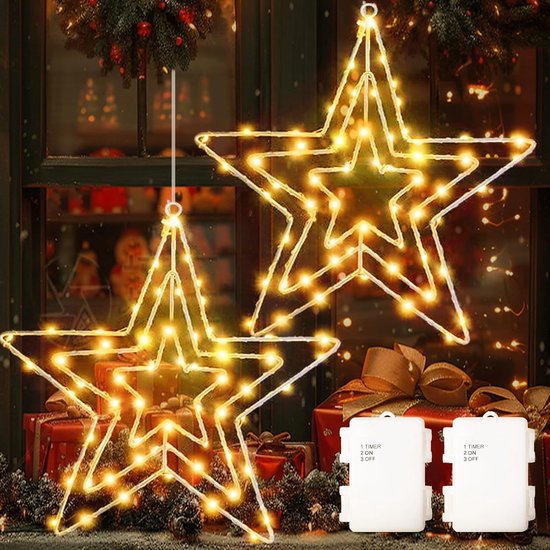Kerstster gemaakt van takjes, 50 cm, rustieke decoratie