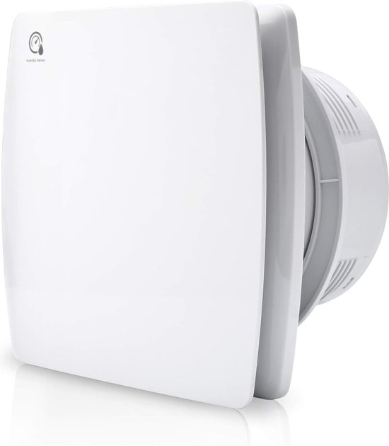 Foto: Badkamerventilator met vochtsensor stil en energiezuinig ventilatiesysteem voor badkamer en toilet