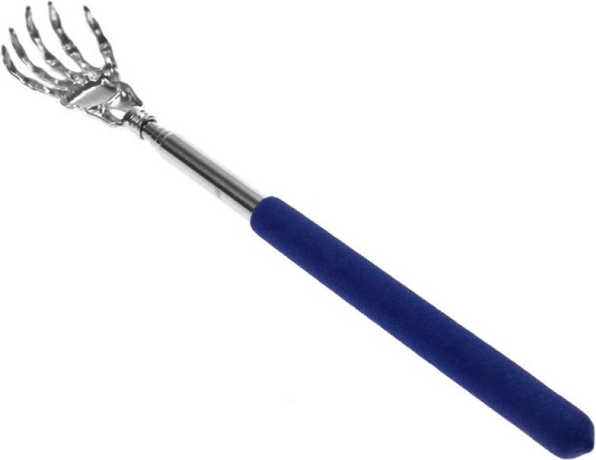 Goedkoopste Scoby - Ruggenkrabber - Uitschuifbare Massagekrabber - Kraaienpoot - Telescopische Krabber - Verstelbaar voor Jeuk - Back Scratcher - Blauw