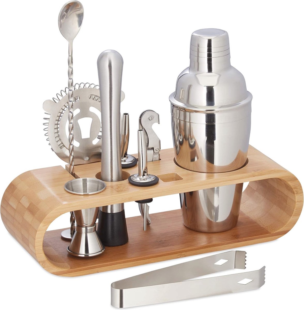 9-delige Cocktail Shaker Set met Accessoires voor Perfecte Mixdrankjes
