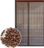 Decoratieve Gordijnen met Houten Kralen - Bruin Kralengordijn voor Thuis, Hangend Deurgordijn (90 strengen 90 x 150 cm)