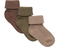 Minymo kindersokjes Baby Sock Rib (set van 3) Dried Herbs