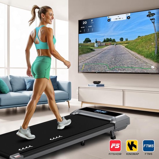 Loopband voor thuis - Wandelband - Inklapbare armleuningen - 1-12 km/u Loopband voor thuis - Wandelband - Inklapbare armleuningen - 1-12 km/u