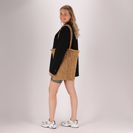 Sac de plage femme - Roseau - Nature - Taille unique - Sac de plage avec fermeture éclair - Sacs de plage - Sac de plage avec fermeture éclair