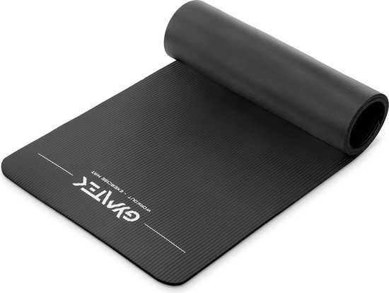 Gymtek® Yogamat 1cm - 180x61cm - Trainingsmat voor Pilates, Yoga & Fitness - Antislip Yoga Mat