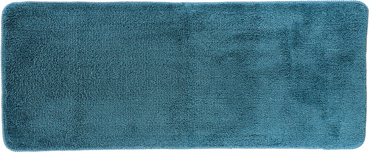 Tendance Badmat Aquarius - microfiber - hoogpolig - extra lang - zeeblauw - 50 x 120 cm - antislip
