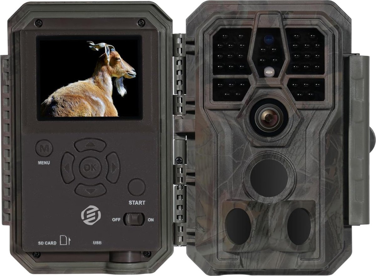 Equivera Wildcamera - Wildcamera met Nachtzicht - Wildcamera's - Wildcamera met Nachtzicht en Wifi - Wildlife Camera's - Wild Camera - Buitencamera met Nachtzicht - Wildcamera voor Buiten - Wildcamera met Sensor