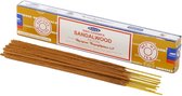 Satya Nag Champa wierrook stokjes Sandelhout geur - 15x - Lichaam in balans - Meditatie - staafjes van 22 cm - 30 minuten