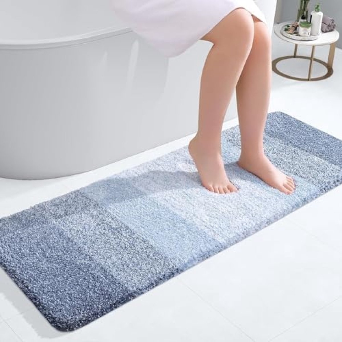 Zacht Badkamertapijt, Antislip, Wasbaar Badmat, Hoogpolig, Microvezel, Absorberend