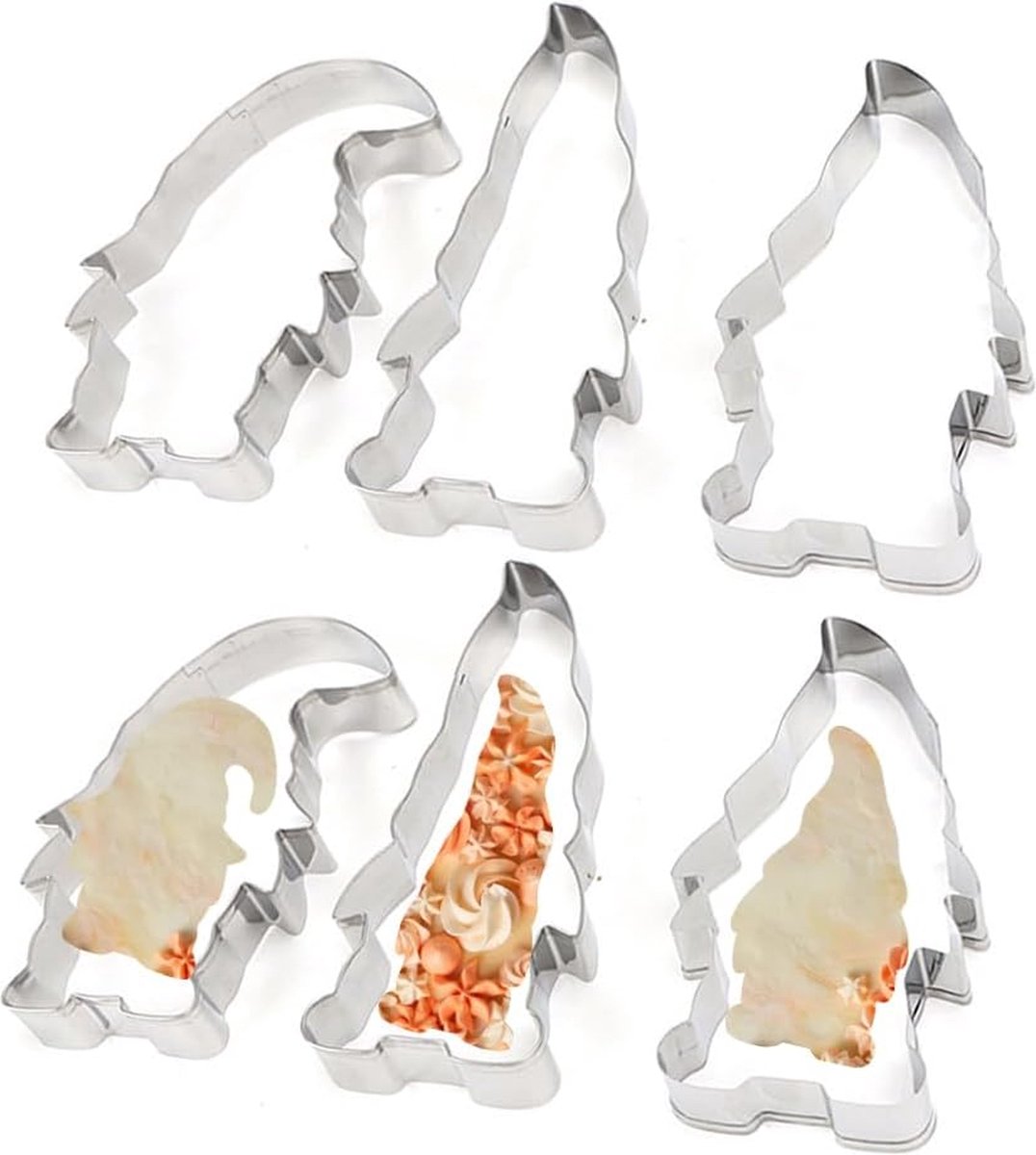 Set van 6 Kerst Uitsteekvormpjes voor Betoverende Feestelijke Koekjes