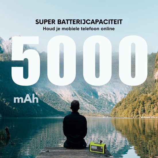 Waterbestendige Wereld Noodradio 20000mah Draagbare DAB FM Radio Met Bluetooth, Zwengel & Powerbank - Waterdicht, SOS, Zaklamp - 4000 MAh Batterij Moria Deurmat Kokosvezel