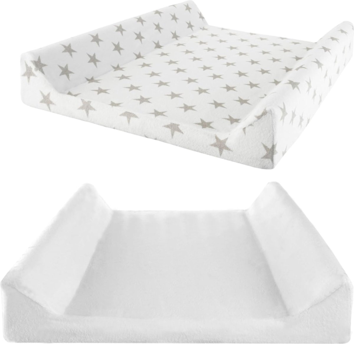 Goedkoopste JGS ® Extra Zachte en Absorberende Hoes voor Verschoningskussen – Set van 2 – Katoenen Oppervlak