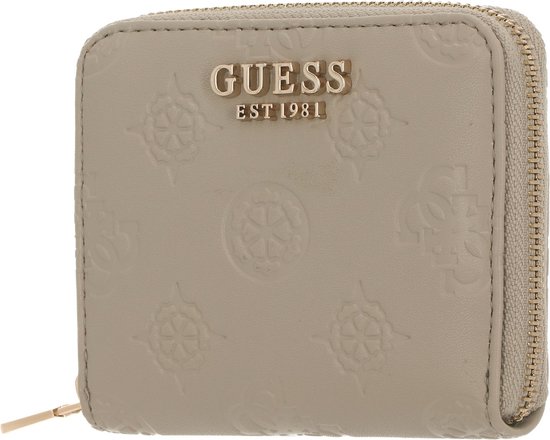 Portefeuille Guess Taupe/doré, Matelassé étoiles, Organisateur à Fermeture Tournante - Occasion Quasi Neuf