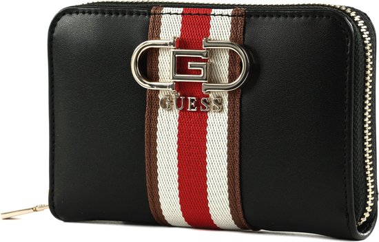 Zwarte GUESS Portemonnee GIULLY SLG DBL ZIP COIN PURSE Zwarte GUESS Portemonnee GIULLY SLG DBL ZIP COIN PURSE