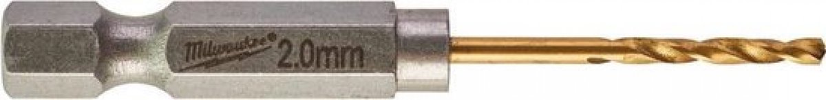 Milwaukee Metaalboor Shockwave HSS-G Tin Red Hex Shockwave HSS-G TiN Red Hex 2 mm - 2 stuks - 48894703