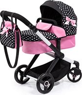 Bayer Design - Poppenwagen XEO in zwart, wit/roze