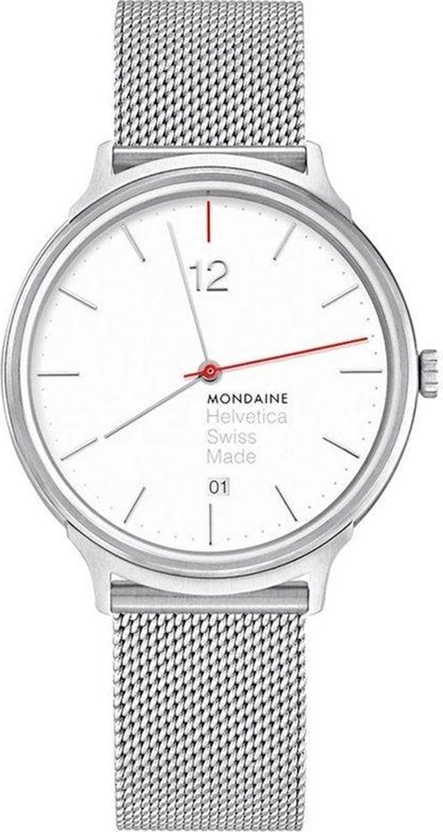 Mondaine Helvetica Spiekermann Edition Light Horloge 38 mm MH1.L2212.SM