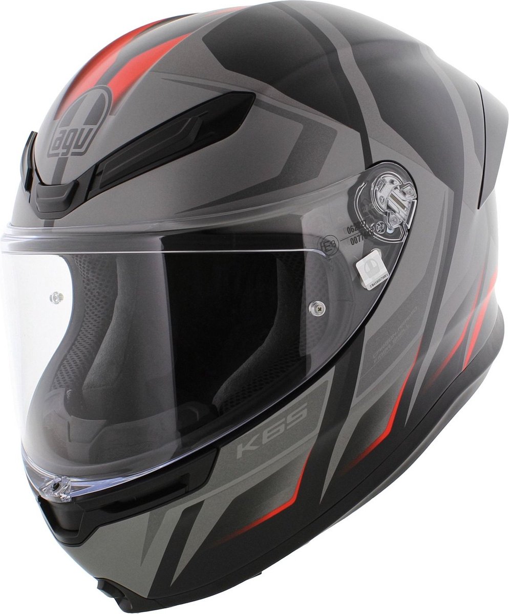 Agv K6 S E2206 Mplk Slashcut Black Grey Red 014 S - Maat S - Helm