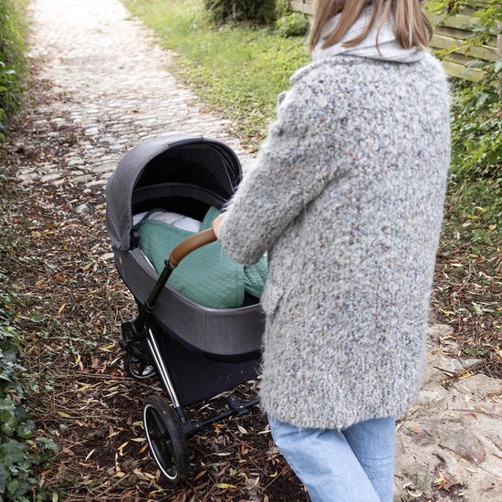 BEMINI Voetenzak - Biside 0-12m - Warme gewatteerde teddy - Green van Bemini — afbeelding 3
