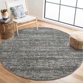 Relax Oslo - Tapis uni à poils ras - Rond - Tapis moderne - Grijs- 240 CM ROND