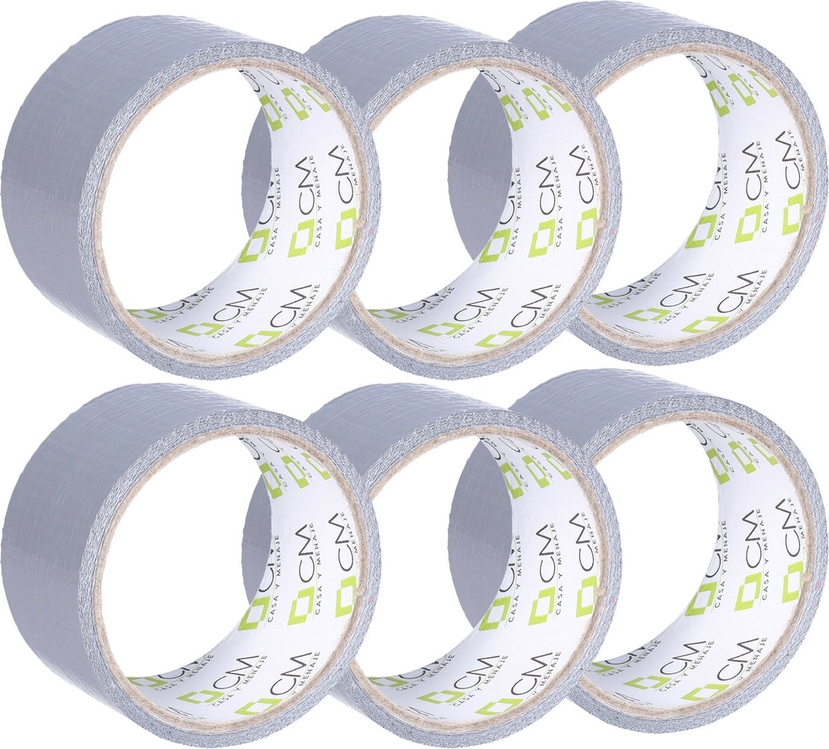 CM Duct tape - grijs - 6x rol - 48mm x 10m - binnen/buiten