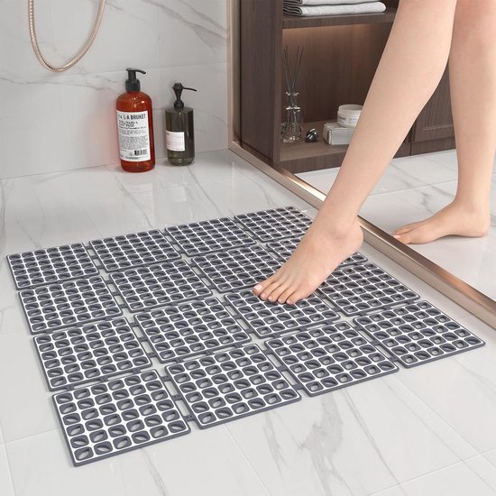 Pevfeciy Douchemat Antislip 80x100 cm eenvoudig Antislip Douchemat Zacht en Comfortabel PVC,Hoge doorlatendheid,Voor moderne badkamers