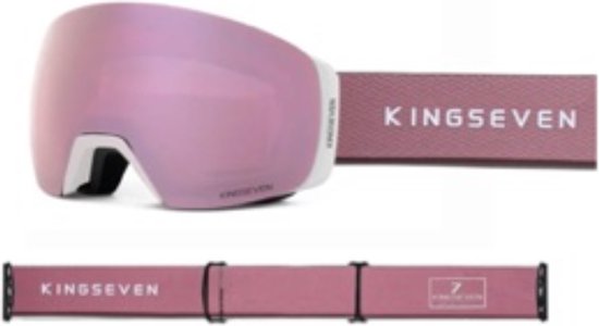 KingSeven - Unisex Skibril met UV400 en Polarisatiefilter - Roze - Model Z300