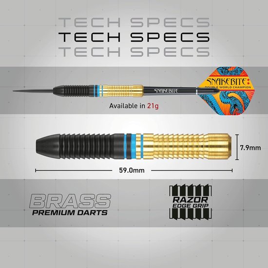 Snakebite vs Iceman Darts Set - Professionele Steel Tip Darts met Flights en Schachten van Red Dragon — afbeelding 5