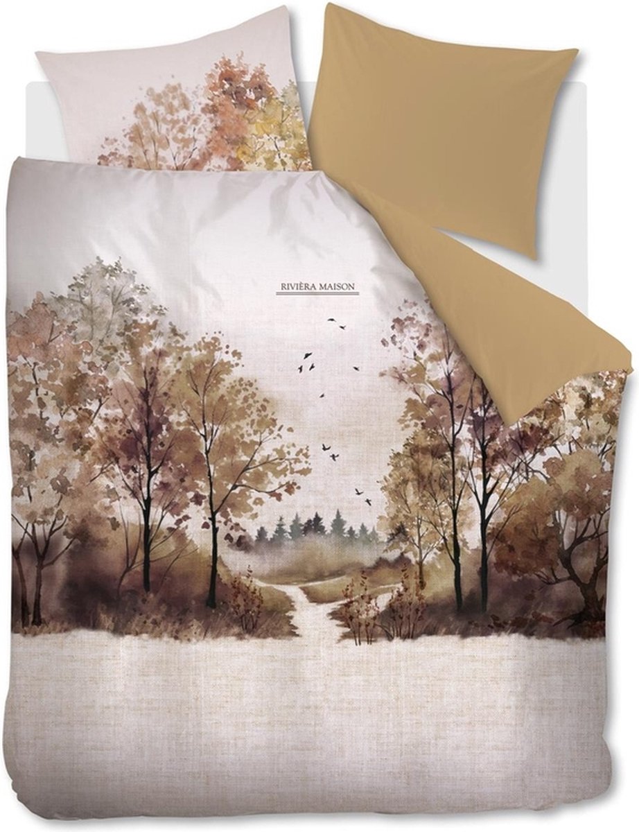 Riviera Maison Aurelia dekbedovertrek - Tweepersoons - 200x200/220 - Bruin