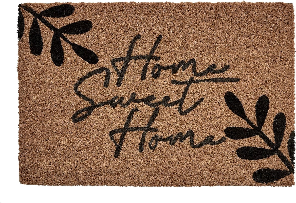 MD-Entree MD Entree - Deurmat - Kokosmat - Freestyle - Home Sweet Home - 40 x 60 cm Bruin