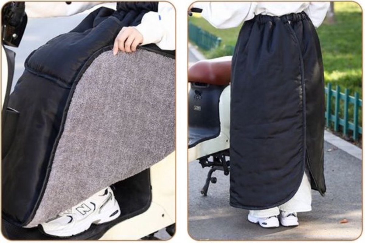 Elektrisch voertuig warm- en koudebestendig heupschort, Fleece deken - Scooter Beenkleed - Beenwarmer - Waterdicht - Winddicht - Scooter Deken Winter - Been- en Regenbescherming Universeel voor Scooters – foto 3