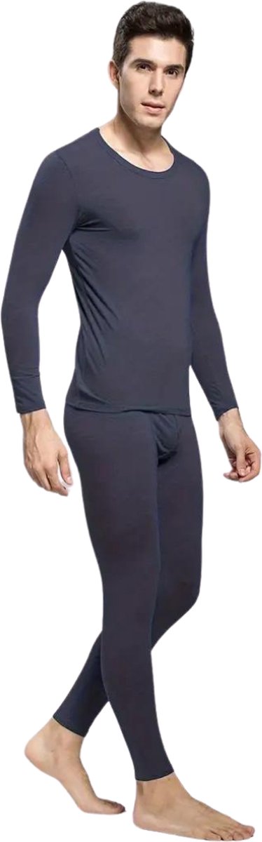 Bovista Thermokleding Heren – Thermobroek – Thermoset – Thermolegging – Winter – Thermoshirt – Donkergrijs – XXL