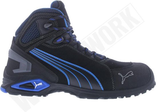 PUMA Rio Black Mid 632250-45 Chaussures montantes de sécurité S3 Pointure (EU): 45 noir, bleu 1 pc(s)