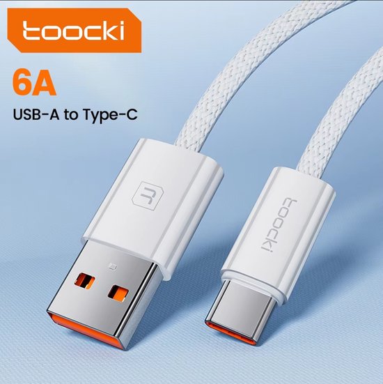 USB-C naar USB-A oplaadkabel 66W sn...
