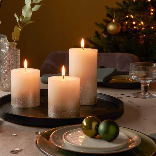 Bolsius Rustiek stompkaars 130/68 Rustic Taupe Per 1 st aanbieding bij PLUS