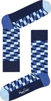 Bol.com Happy Socks Sokken Blokken Blauw - Maat 41-46 - Heren - Grappige sokken - Halfhoge sokken aanbieding