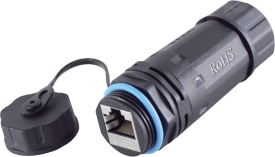 BKL Connecteur électronique RJ45, CAT 6, IP68, court, outdoor 10121208 Nombre de broches 8 Zwart 1 pièce(s)