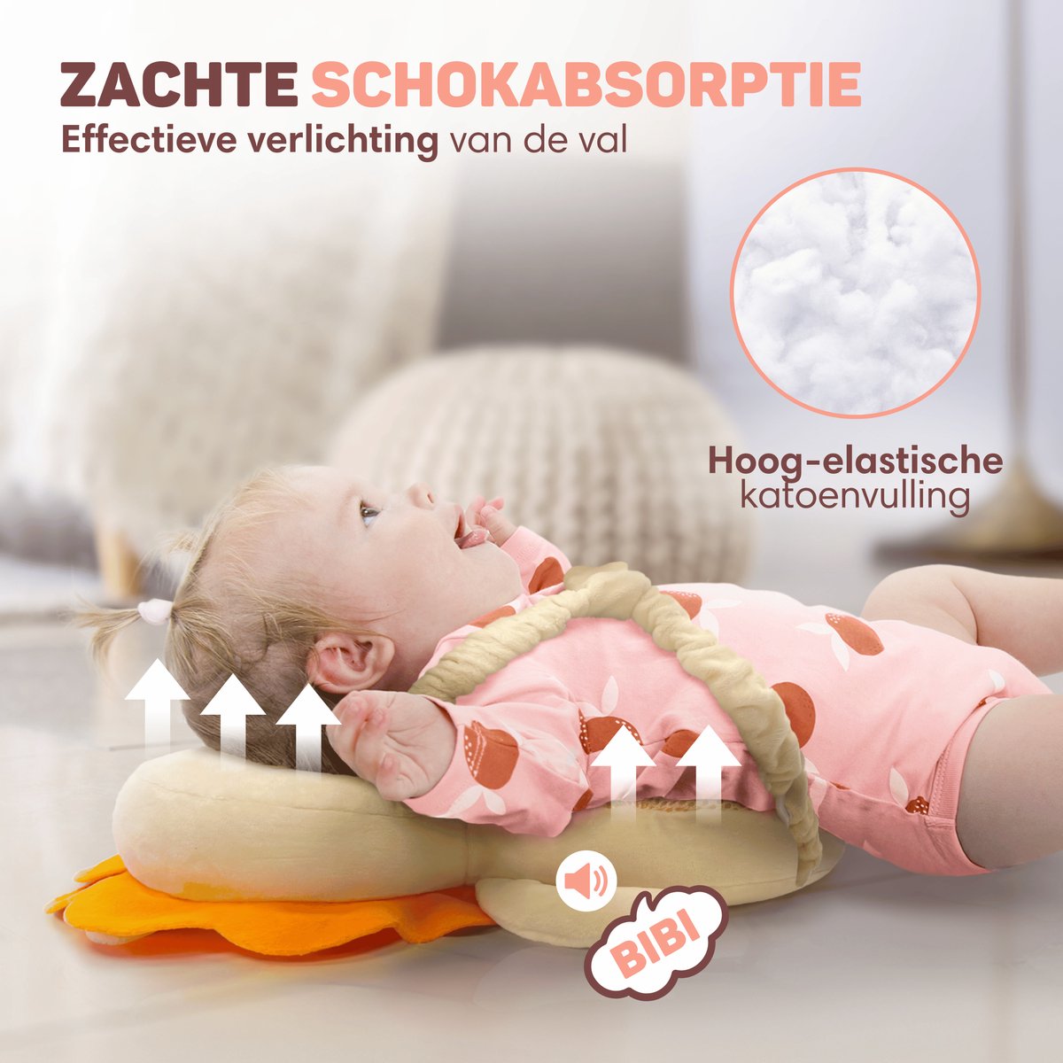 Vulpes Goods® BabyCare Baby Hoofdbeschermer – Leeuwtje - Afbeelding 2