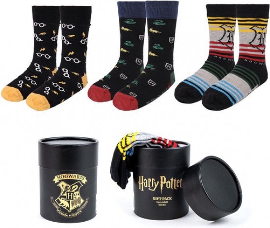Harry Potter Sokken Dames Heren 3 Paar - Maat 38 tm 45 - One size