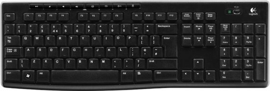 Logitech K270 draadloos QWERTZ toetsenbord - Zwitserse layout - Zwart